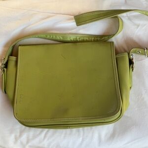 Coach vintage lime green Pocket Purse, specifically model 9755